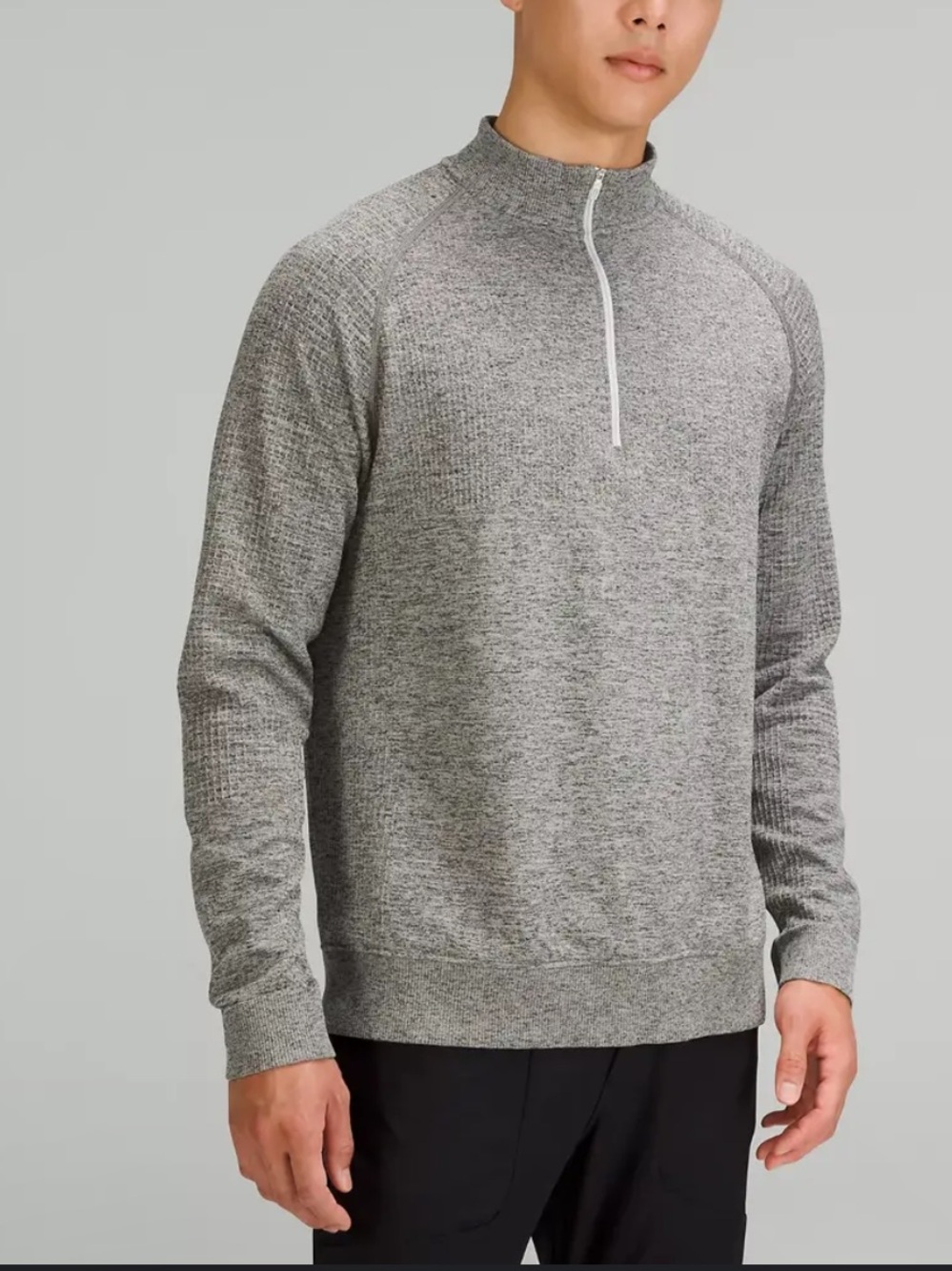 lululemon athletica Men's Engineered Warmth Half-Zip Sweater - Heather Gray